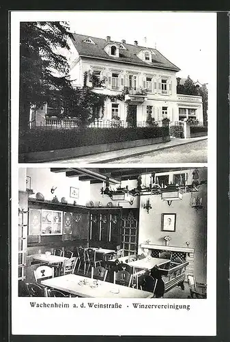 AK Wachenheim a.d. Weinstrasse, Gebäude /Gasthaus der Winzervereinigung