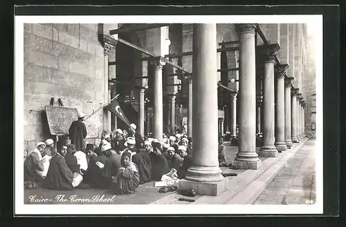 AK arabische Volkstypen, Cairo, Kinder in der Koranschule