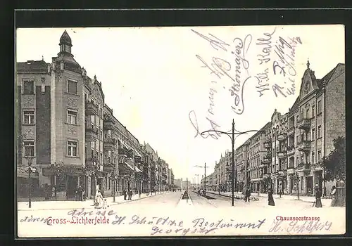 AK Berlin-Gross-Lichterfelde, Chausseestrasse mit Gasthaus Bierhaus Schurbaum