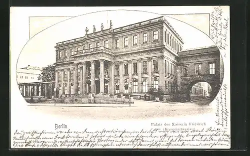 AK Berlin, Blick zum Kronprinzenpalais