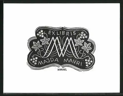 Exlibris Majda Mavri, Initialien MM, Blätter