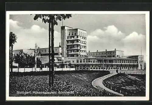 AK Stuttgart, Höhenrestaurant Schönblick, Bauhaus