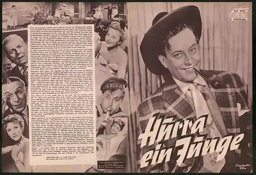 Filmprogramm DNF, Hurra ein Junge, Walter Müller, Theo Lingen, Regie: Ernst Marischka