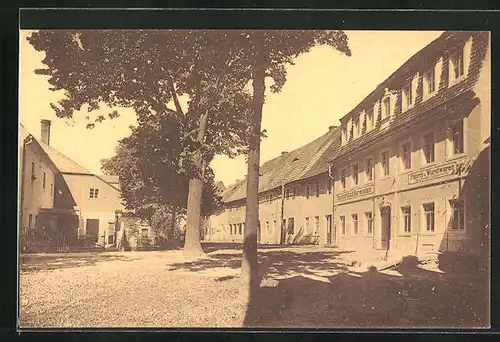 AK Bärenstein, Markt mit Gasthof Stadt Bärenstein