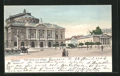 AK Genève, Place Neuve et le Théatre