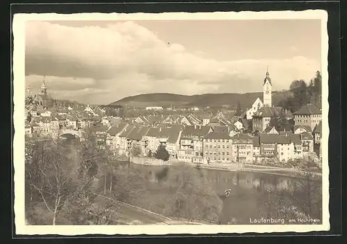 AK Laufenburg /Hochrhein, Flusspartie mit Zentrum