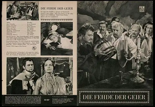 Filmprogramm Film für Sie Nr. 43 /67, Die Fehde der Geier, Fernc Bessenyei, Éva Papp, Regie: Zoltan Varkonyi