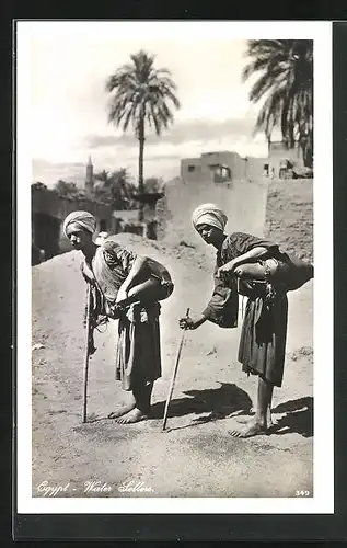 AK Egypt, Water Sellers, arabische Wasserverkäufer