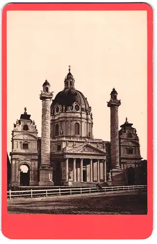 Fotografie unbekannter Fotograf, Ansicht Wien, Blick auf die Carls Kirche