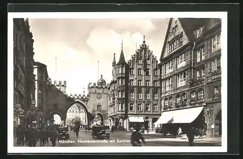 AK München, Karlstor und Neuhauserstrasse