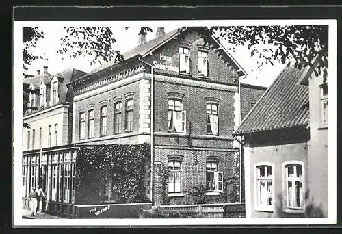 AK Borkum, Hotel Haus Scharphuis, Hindenburgstrasse 78