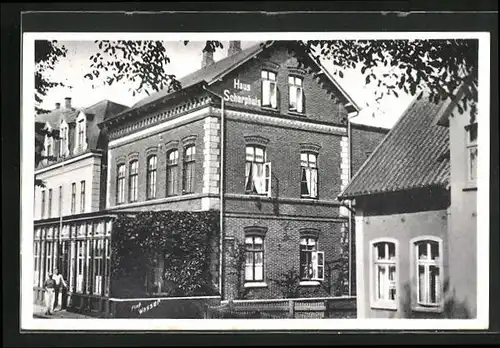 AK Borkum, Hotel Haus Scharphuis, Hindenburgstrasse 78