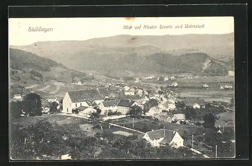 AK Stühlingen, Blick auf Kloster Lroetto und Unterstadt