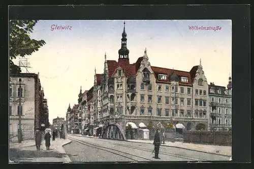 AK Gleiwitz, Blick in die Wilhelmstrasse