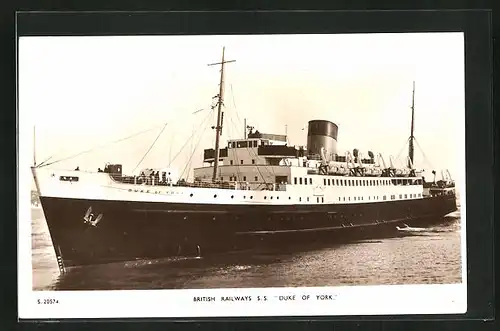 AK Passagierschiff SS Duke of York bei ruhiger See, British Railways