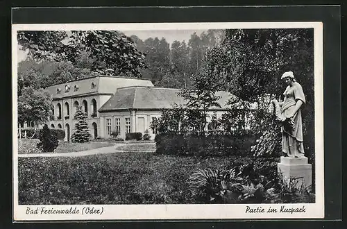 AK Bad Freienwalde, Partie im Kurpark