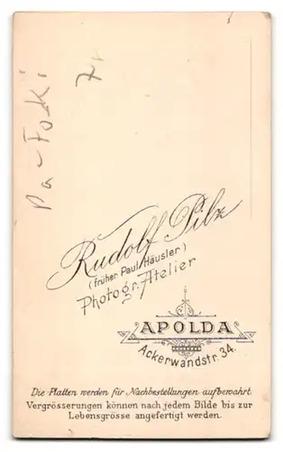 Fotografie Rudolf Pilz, Apolda, Ackerwandstrasse 34, Portrait süsses Kleinkind im weissen Kleid