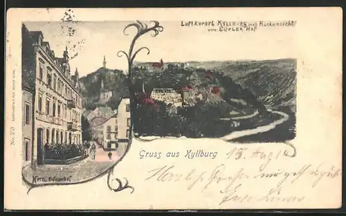 AK Kyllburg, Hotel Eifeler Hof, Rückansicht &, Panorama