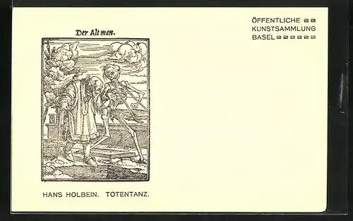 AK Öff. Kunstsammlung Basel, Hans Holbein Totentanz, Der Altman