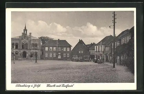 AK Oldenburg i. Holst, Markt mit Rathaus