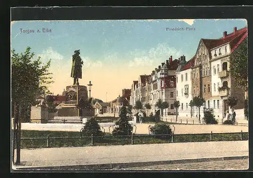 AK Torgau a. Elbe, Blick auf den Friedrich-Platz