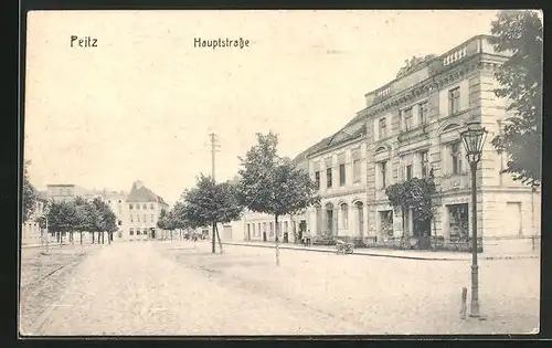 AK Peitz, Hauptstrasse mit Geschäft