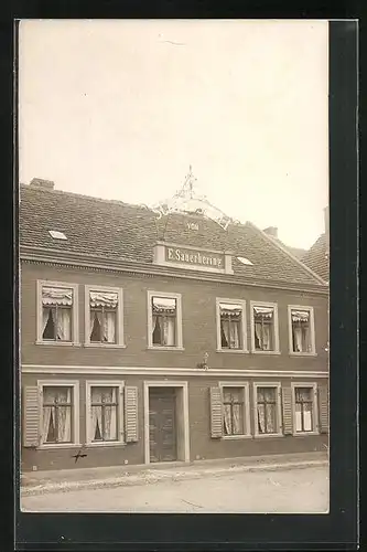 Foto-AK Genthin, Schlosserei v. E. Sauerhering