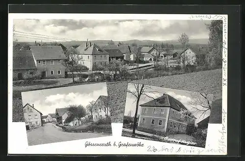 AK Gössenreuth b. Grafenwöhr, Gasthaus Kugler, Strassenpartie, Ortspartie