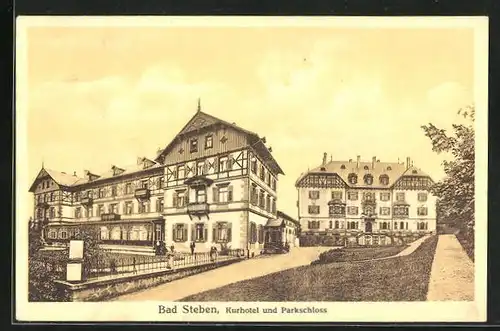 AK Bad Steben, Kurhotel und Parkschloss