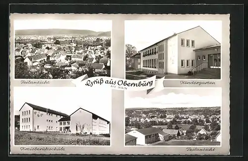 AK Obernburg, Kreisberufsschule, Kindergarten, Teilansicht
