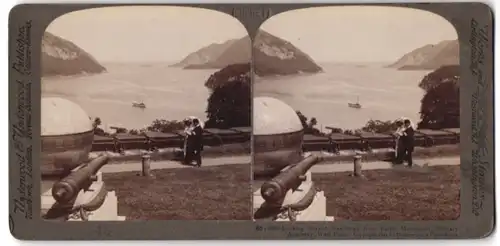 Stereo-Fotografie Underwood & Underwood, New York, Ansicht West Point / NY, Battle Monument, Military Academy