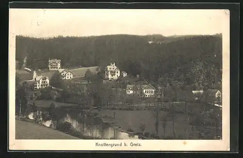 AK Knottengrund, Ortsansicht aus der Vogelschau