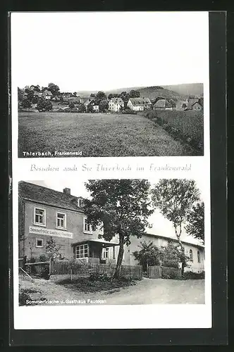 AK Thierbach im Frankenwald, Gasthaus Faunken, Teilansicht