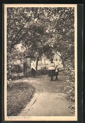 AK Lülsfeld, Kloster Maria Schnee, Haushaltungsschule, Eingang zum Garten