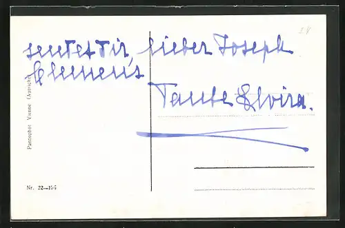 Künstler-AK Ostergruss, mit Autograph von Prinzessin Elvira von Bayern