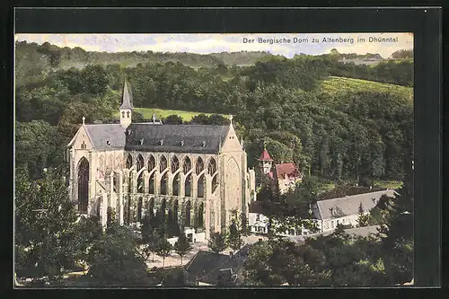 AK Altenberg im Dhünntal, Der Bergische Dom aus der Vogelschau