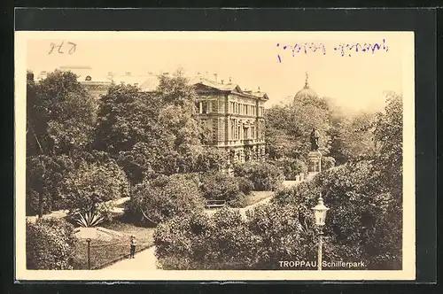 AK Troppau, Blick auf den Schillerpark