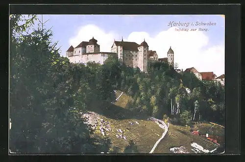 AK Harburg i. Schwaben, Aufstieg zur Burg