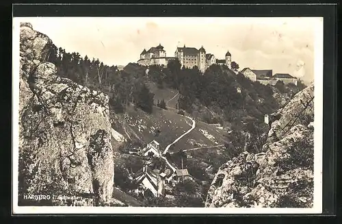 AK Harburg i. Schwaben, Blick auf die Burg