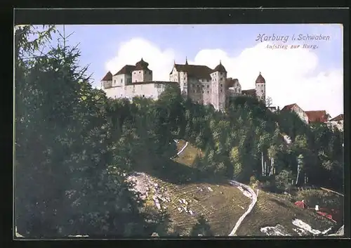 AK Harburg i. Schwaben, Aufstieg zur Burg