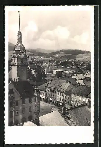 AK Mähr. Schönberg, Strasse am Rathaus