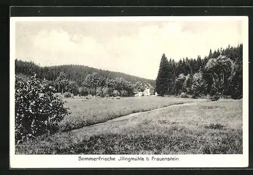 AK Frauenstein im Erzgeb., Restaurant Illingmühle, Landpoststempel