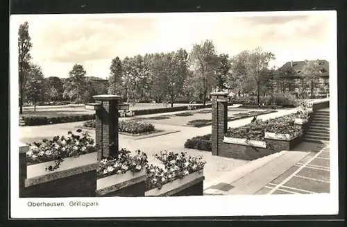 AK Oberhausen, Grillopark von Terrasse aus gesehen