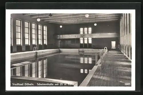 AK Döbeln, Stadtbad, Schwimmhalle mit 25 m Bahn