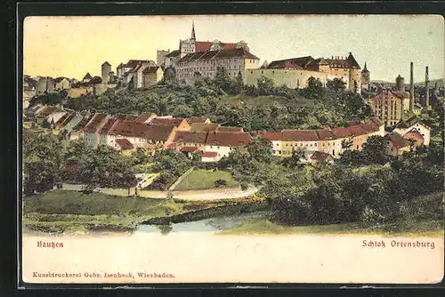 Relief-AK Bautzen, Schloss Ortensburg