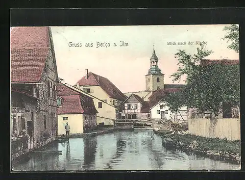 AK Berka a. Ilm, Blick nach der Kirche