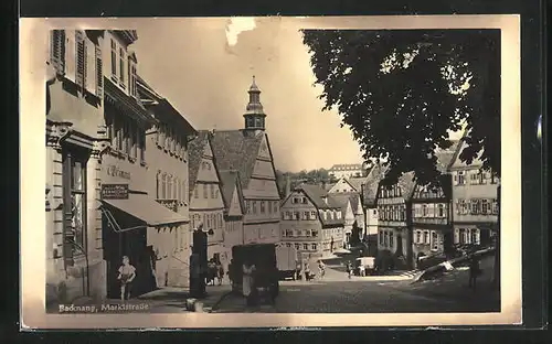 AK Backnang, Markstrasse, Bernlöhr und weitere Geschäfte