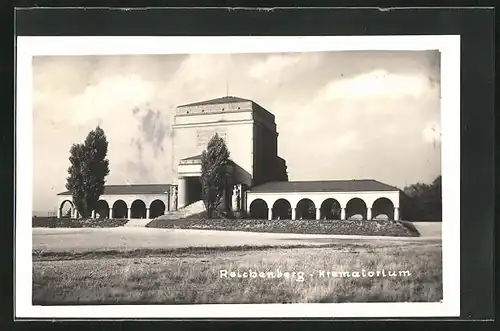 AK Reichenberg / Liberec, Blick zum Krematorium