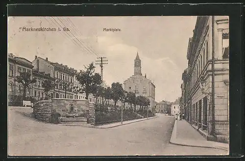 AK Markneukirchen i. Sa., Partie am Marktplatz