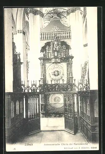 AK Lübeck, Astronomische Uhr in der Marienkirche